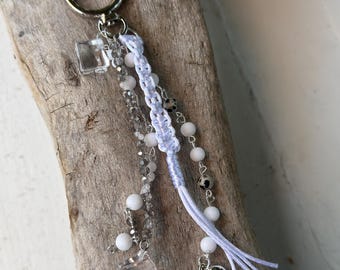 Handmade Bag Charm, Heart & Ice charms Purse Accessory Stocking Stuffers