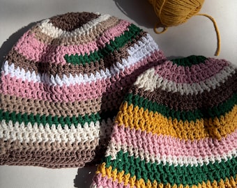 Crochet Summer Bucket Hat | Handmade Cotton Panama Hat