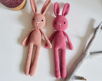 Handmade Crochet Bunny Toy: Hypoallergenic Stuffed Animal (12 inch)