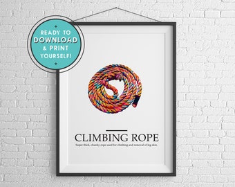 Climbing Rope Crossfit Artwork Printable for you to Download and Print Today
