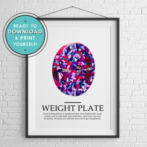 Weight Plate Crossfit Artwork Printable for you to Download and Print Today