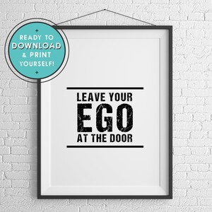 CrossFit Quote Print: Leave Your Ego At The Door (PDF Download)