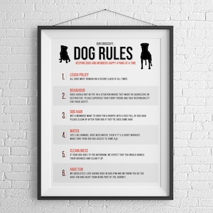 Gym Dog Rules Poster for Crossfit to instantly download, print and hang today