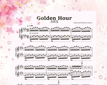 JVKE Golden Hour Piano Sheet Music for Advanced Players (PDF & MIDI)