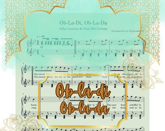 Ob-la-di Ob-la-da, Digital Piano Music Sheet for all levels, PDF + MIDI formats