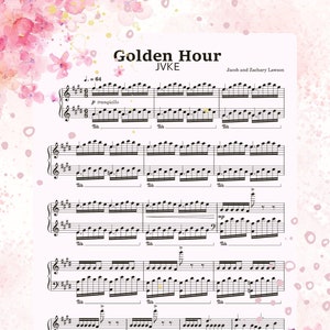 JVKE Golden Hour Printable Sheet Music for advanced players Piano PDF and MIDI for listening
