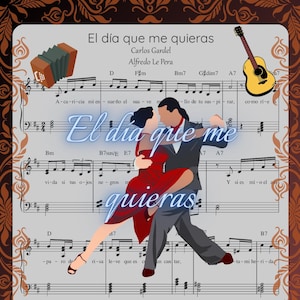 El Día Que Me Quieras Sheet Music Adapted for Piano for All Levels Printable PDF plus MP3 Format for Listening