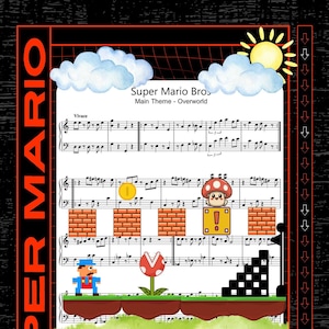 Super Mario Overworld Piano Sheet Music: Beginner Easy Play (PDF + MP3)