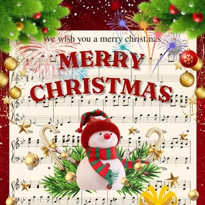 Partitura de &quot;Te deseamos una Feliz Navidad&quot;: Piano fácil (PDF imprimible)