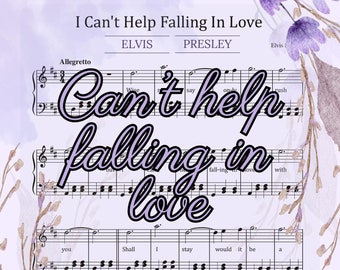 Can't Help Falling in Love Piano Sheet Music for Beginners (PDF & MP3)