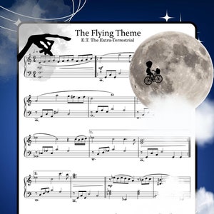 The Flying Theme by John Williams Beginner Version Easy Piano for All Levels Printable PDF plus MP3 Format for Listening