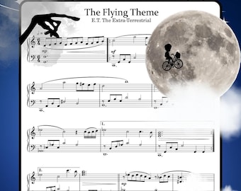 E.T. The Flying Theme - Easy Piano Sheet Music (PDF & MP3)