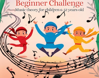 Music Theory Workbook for Kids: Beginner Piano, Interactive Game (PDF Download, Diploma Included)