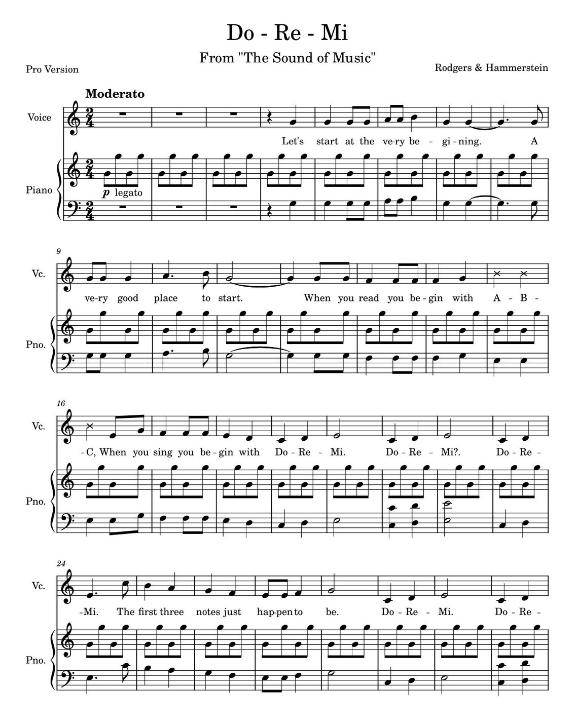 Do Re Mi - the Sound of Music - Piano Sheet Music (PDF & MP3) - Etsy