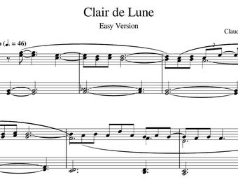 LIBRO LIBRETTO SPARTITO DEBUSSY CLAIRE DE LUNE SWARSENSKI pianoforte
