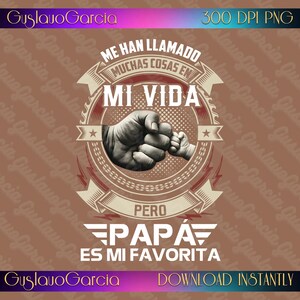 Papa Es Mi Favorita Mi Vida PNG, Dia Del Padre Sublimation Design, Spanish Fathers Day Fist Bump Clipart, Latino Dad Digital Download Art