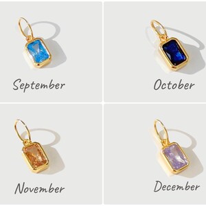 Gold birthstone charms featuring bezel-set gemstones for each month, designed for custom necklaces and bracelets.  14k gold vermeil 925 Sterling silver