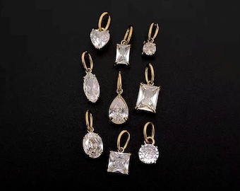 Dijes de circonita cúbica brillante: colgantes para hacer joyas