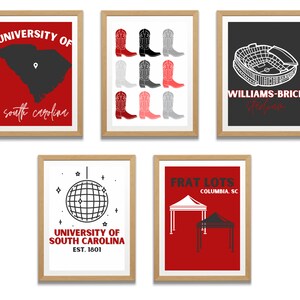 University of South Carolina Dorm Wall Prints- School Colors