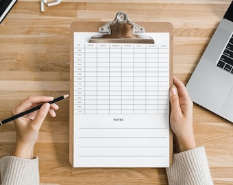 Printable Weekly Planner, Hourly Schedule, ADHD Friendly (Digital Download)