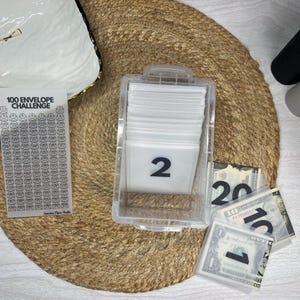 100 Envelope Challenge Savings Box – Handmade Matte Vellum Envelopes, Numbered 1-100 | Cash Saving Challenge | Budget Binder Alternative
