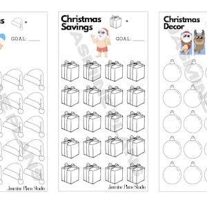 Christmas in July theme A6 Printable Savings Challenge