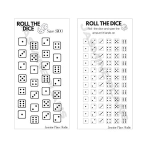 Roll the Dice Savings Challenge – Set of 2 Printable Trackers | Fun & Easy Budgeting Game | Digital PDF Download