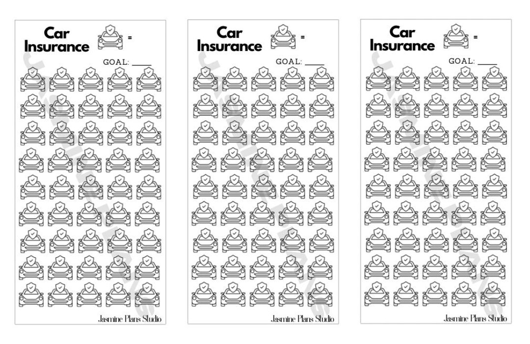 Car Insurance Savings Tracker | A6 Printable | Digital Download - Etsy