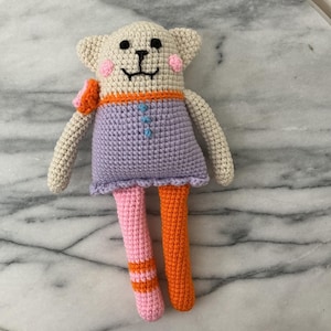 handmade crochet cat plushie soft toy