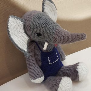 Crochet Stuffed Animal Elephant Doll Toy amigurumi - Customizable Plush Gift