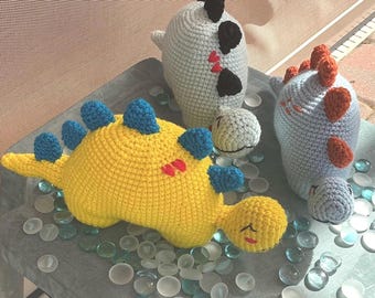 Crochet dinosaur plush soft toy stuffed animal