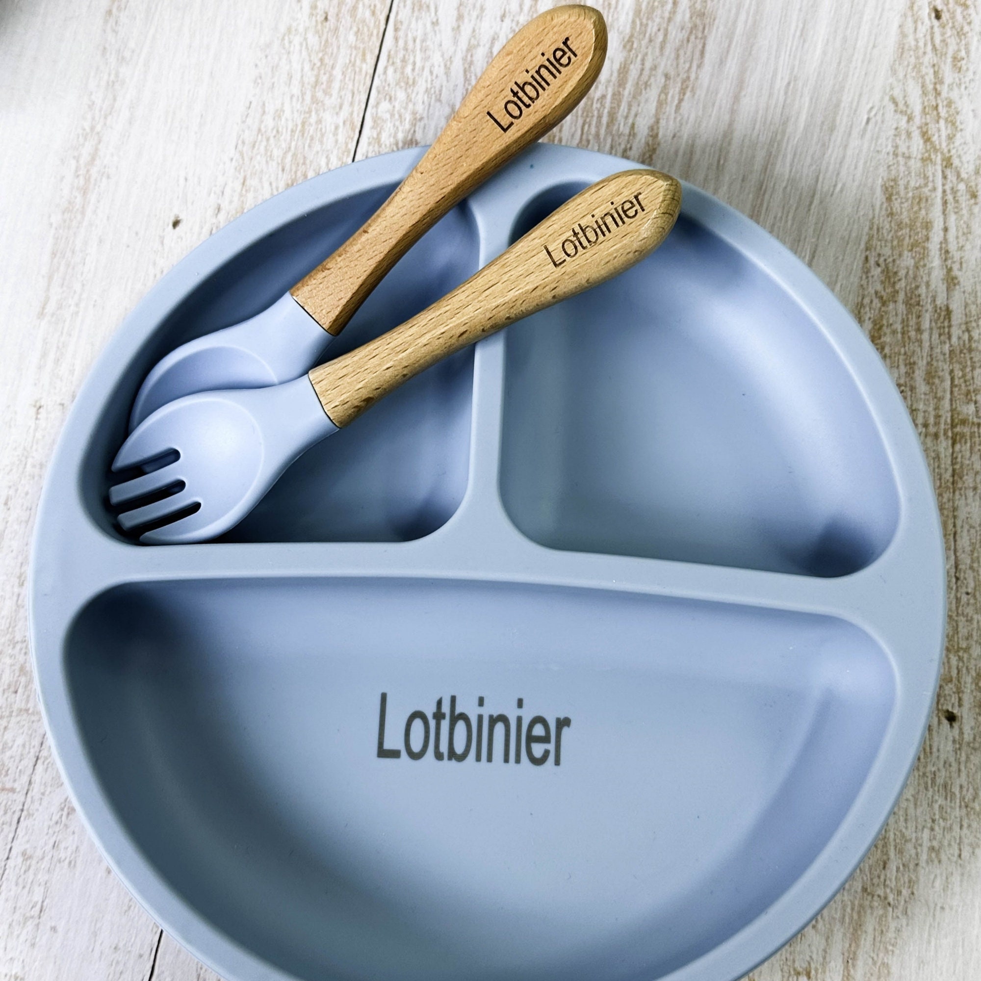 Kids Cutlery and Silicone Bibs Customizable Spoons and Forks Kids