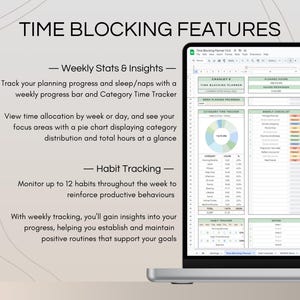 Weekly Time Blocking Planner Spreadsheet, Daily Timeboxing To-do List ...