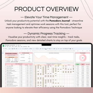 Pomodoro Tracker Spreadsheet Google Sheets Productivity Timer Study