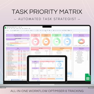 Eisenhower Matrix To Do List, Task Priority Spreadsheet, Decision Maker Template, Executive Dysfunction Decision Matrix, ADHD Checklist