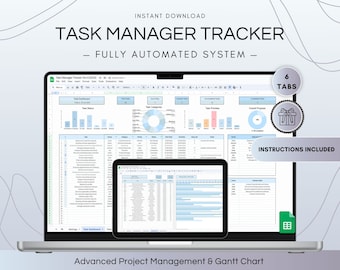 Projektverfolgungssoftware, Gantt-Chart-Vorlage, Timeline-Planer, Google Sheets, Aufgabenliste
