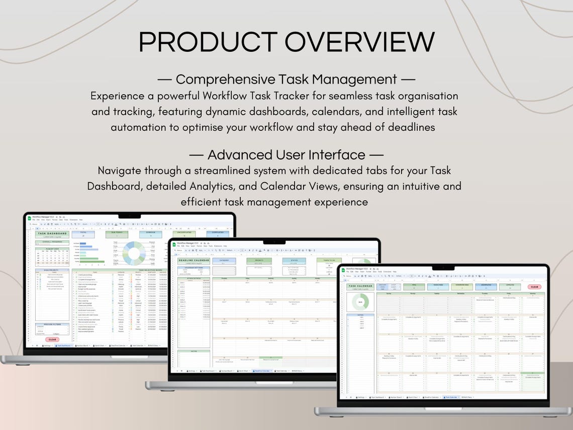 To Do List and Task Tracker Spreadsheet Template, Multi Project Manager ...
