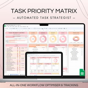 Priority Matrix Spreadsheet, Google Sheets Decision Maker, Eisenhower Matrix Tracking, ADHD Task Management, To Do List Template