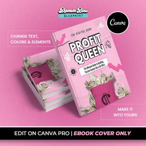 Ebook Cover ONLY, Profit QueenEbook, Passive Income, Ebook Design Cover,