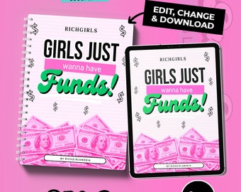Girl Boss Ebook Cover Template, Canva Design (Instant Download)