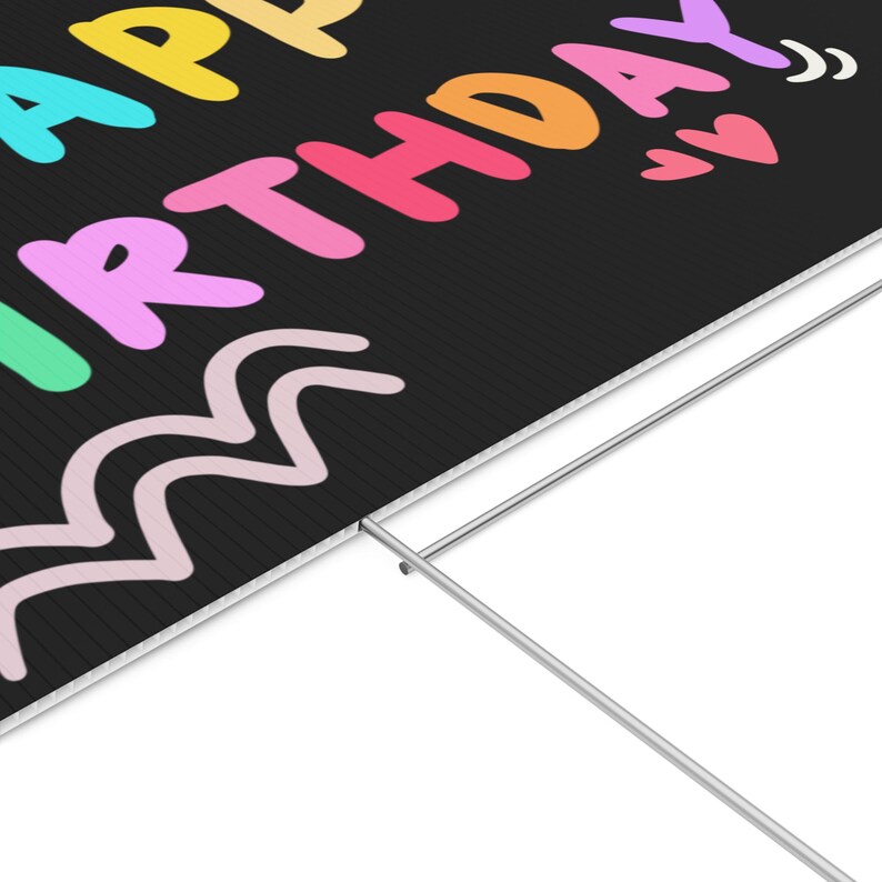 Happy Birthday Yard Signs 24 Inch Big Letters 12th 14 TH 10 Year Old Outdoor Signboard Honk Its