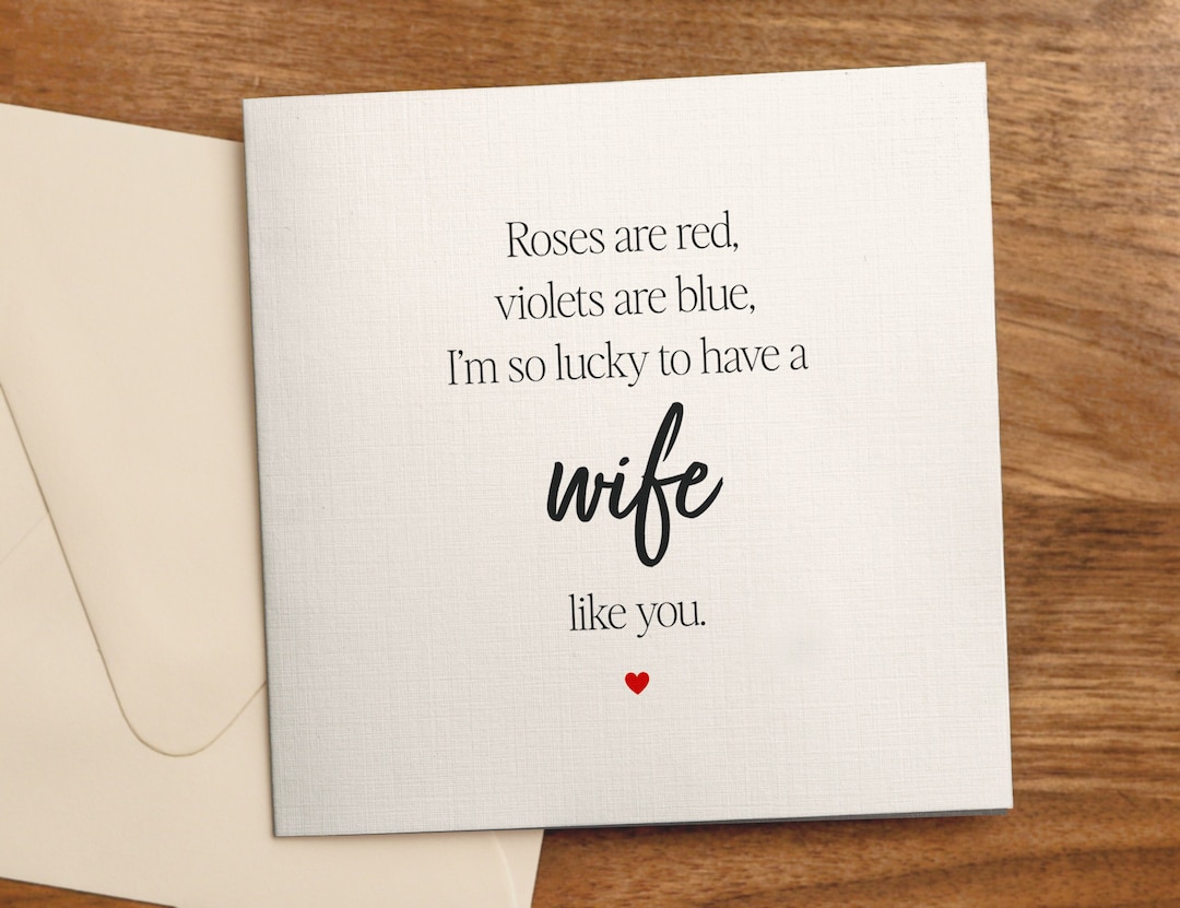Valentines Day Card Wife, Romantic Happy Valentine