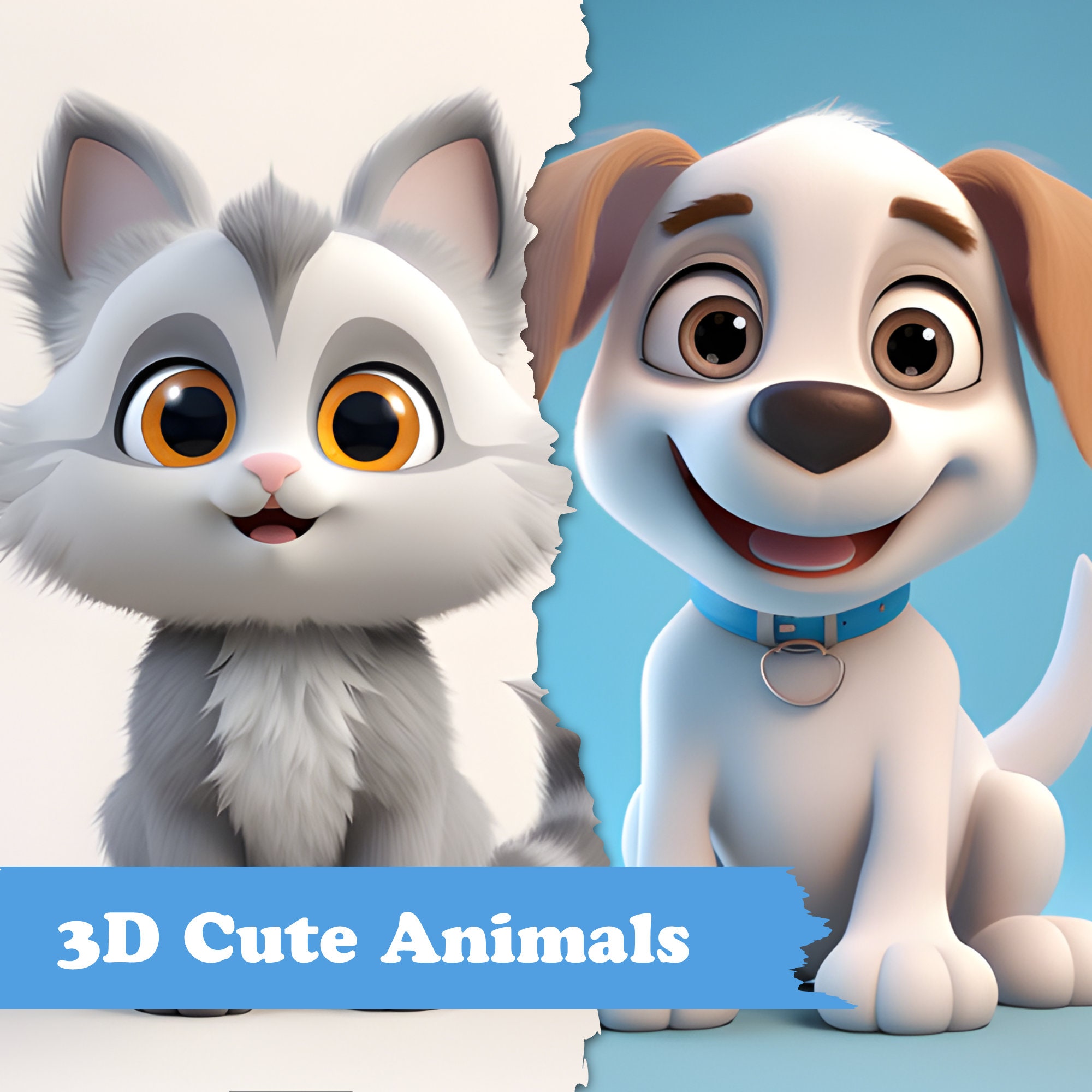 Custom High Quality Cute 3D Model, 3D Chibi Animal, 3D Cartoon, 3D