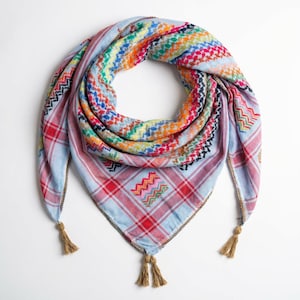 Mawasem Kufiya (Keffiyeh) | Sky Blue