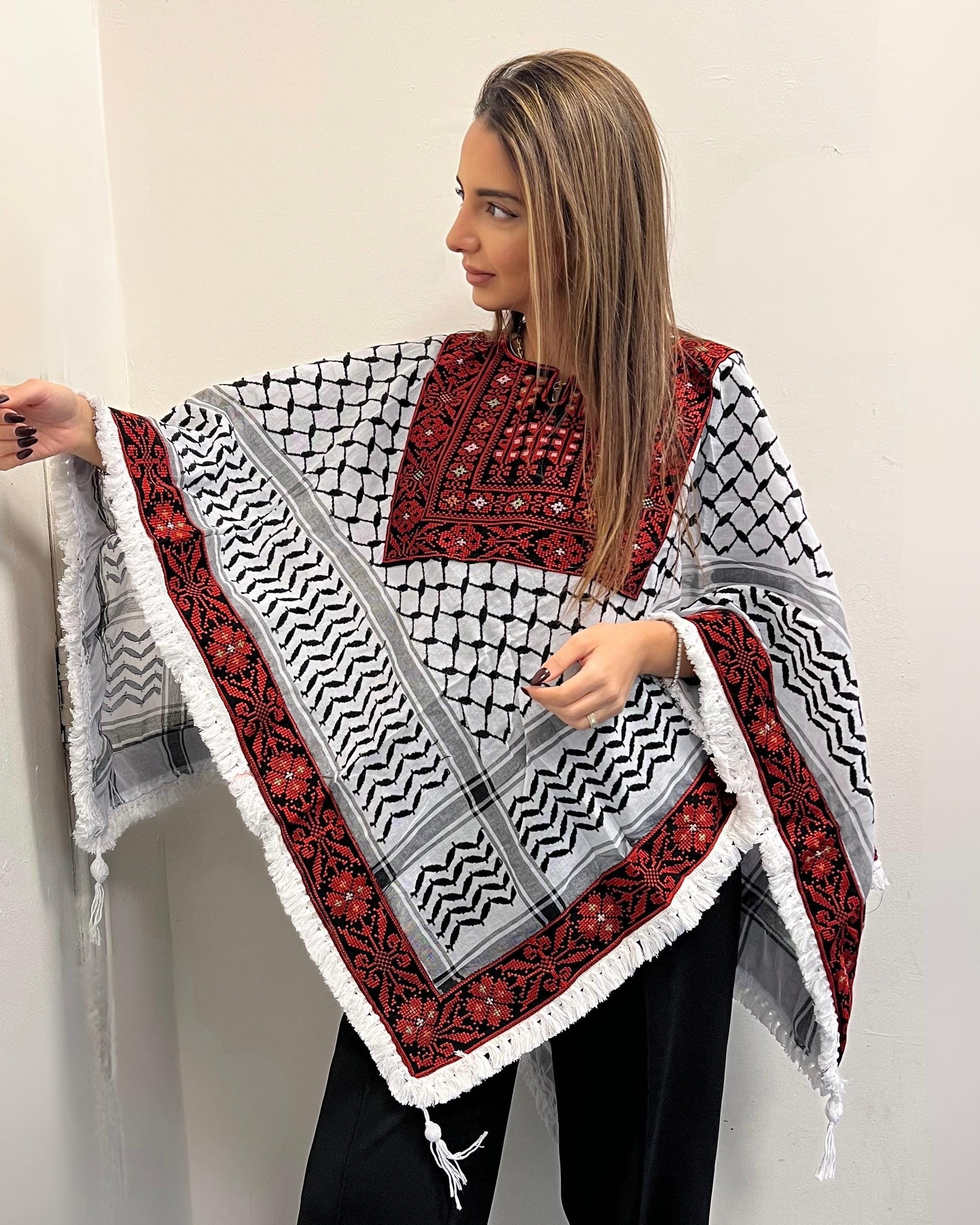 open lace back dress Palestine Red & White Kuffiyeh With Tassels main image 0