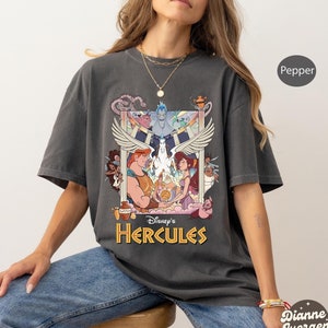 Retro 90&#39;s Disney Hercules Comfort Colors® Shirt, Hercules Shirt, Disney Hercules Megara Hades, Disney Family Shirt