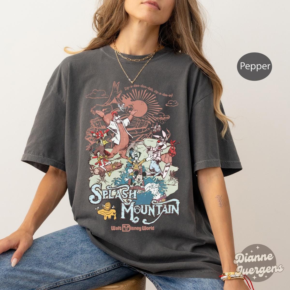トップス dead stock splash mountain long T トップス dead stock splash mountain long T Vintage 90s