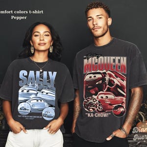 Vintage Cars Matching Shirt, Lightning McQueen and Sally Couple T-shirt, Lightning McQueen Shirt, Disney Couple Shirt, Radiator Springs Tee
