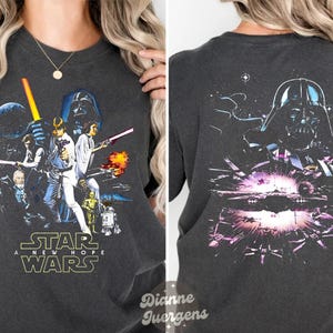 Vintage Star Wars T Shirt, Star Wars Original Trilogy Shirt, Star Wars A New Hope Shirt Disneyland Shirt Luke Skywalker Darth Vader Leia tee