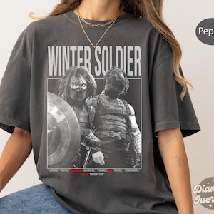 Vintage Winter Soldier T Shirt, Bucky Barnes Vintage Shirt, Bucky Barnes Retro 90s Tshirt, Bucky Barnes Bootleg Tee, The Winter Soldier 1917